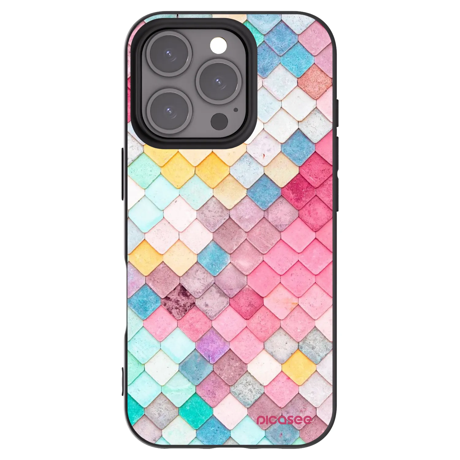 Picasee fekete szilikon tok az alábbi mobiltelefonokra Apple iPhone 16 Pro - Colorful roof