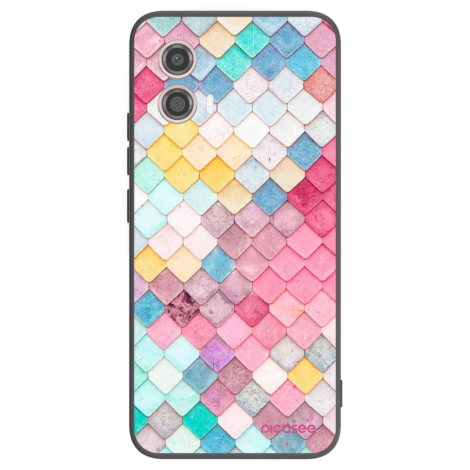 Picasee fekete szilikon tok az alábbi mobiltelefonokra Motorola Moto G53 5G - Colorful roof