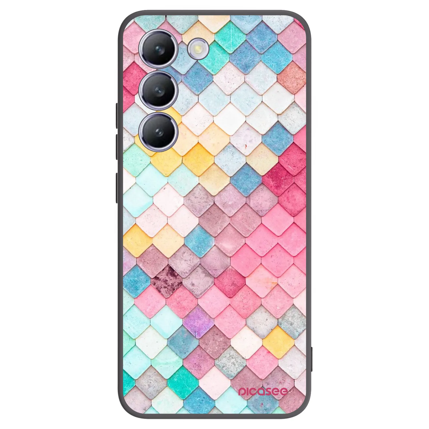 Picasee fekete szilikon tok az alábbi mobiltelefonokra Vivo V40 SE 5G - Colorful roof