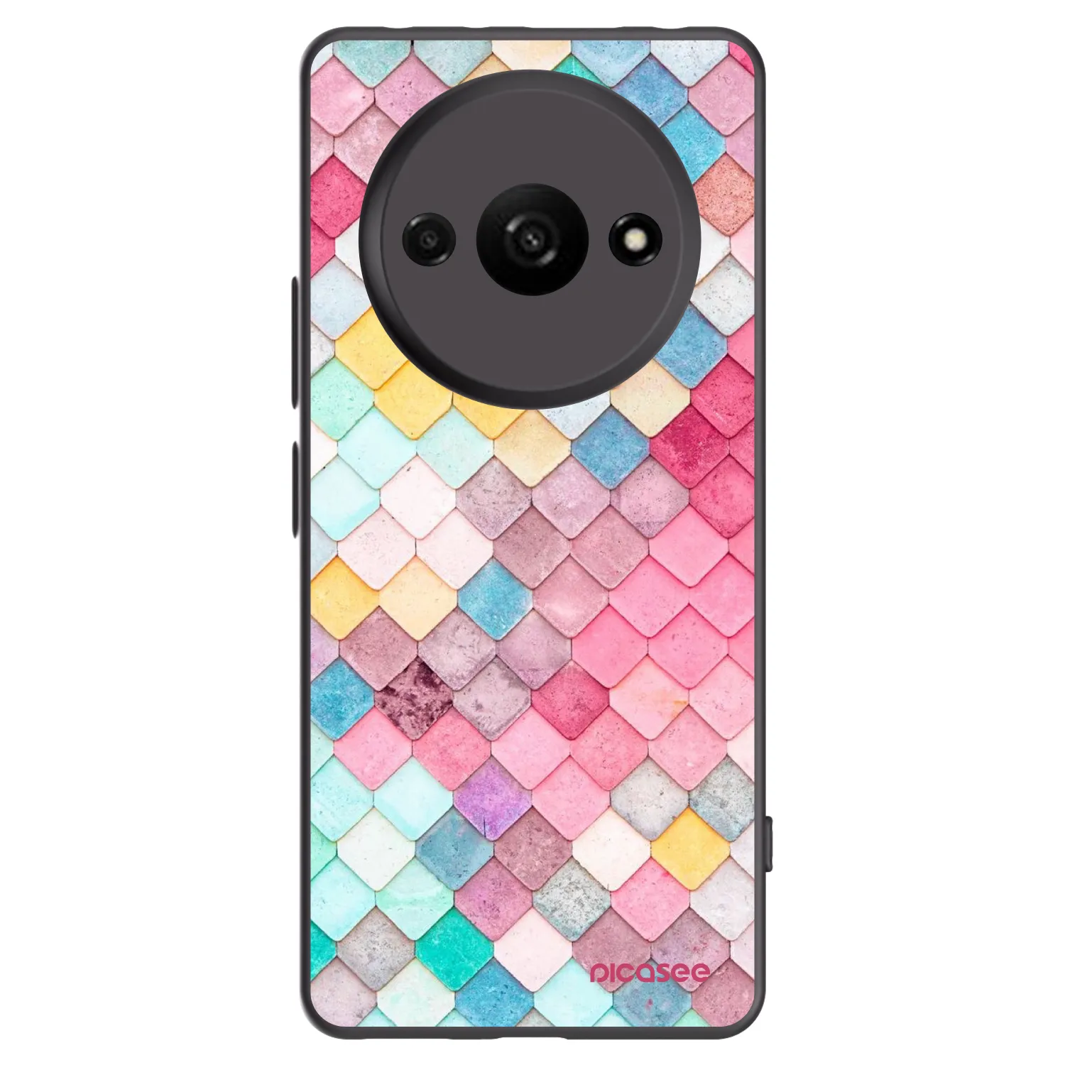 Picasee fekete szilikon tok az alábbi mobiltelefonokra Xiaomi Redmi A3 - Colorful roof