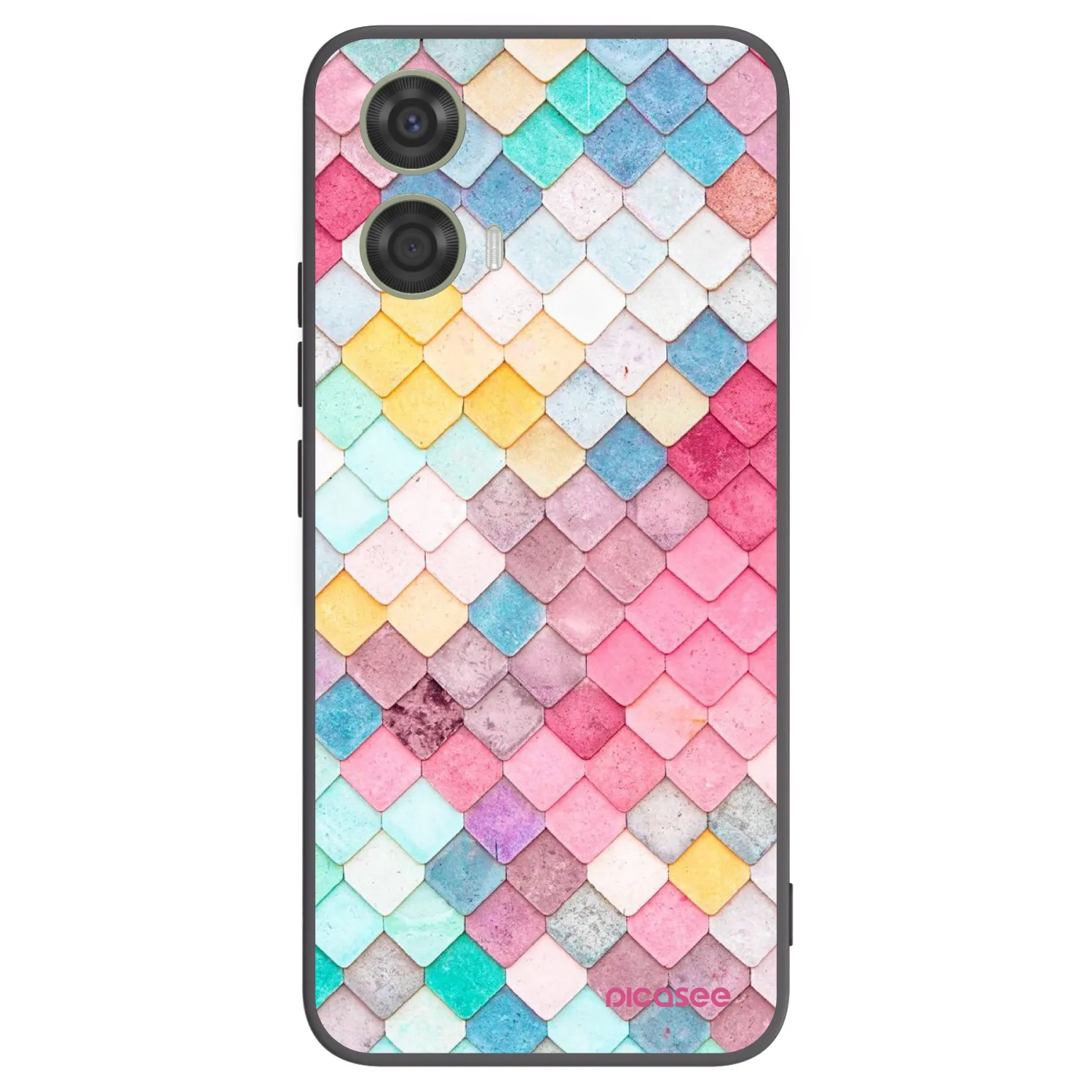 Picasee fekete szilikon tok az alábbi mobiltelefonokra Motorola Moto G24 - Colorful roof
