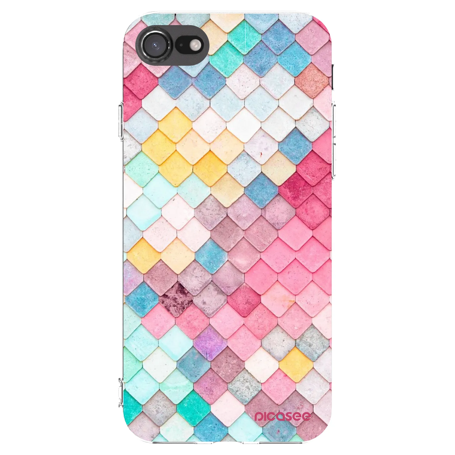 Picasee átlátszó szilikon tok az alábbi mobiltelefonokra Apple iPhone 7 - Colorful roof