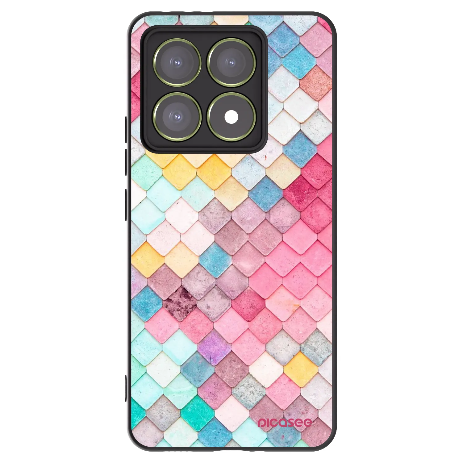 Picasee fekete szilikon tok az alábbi mobiltelefonokra Xiaomi 14T - Colorful roof