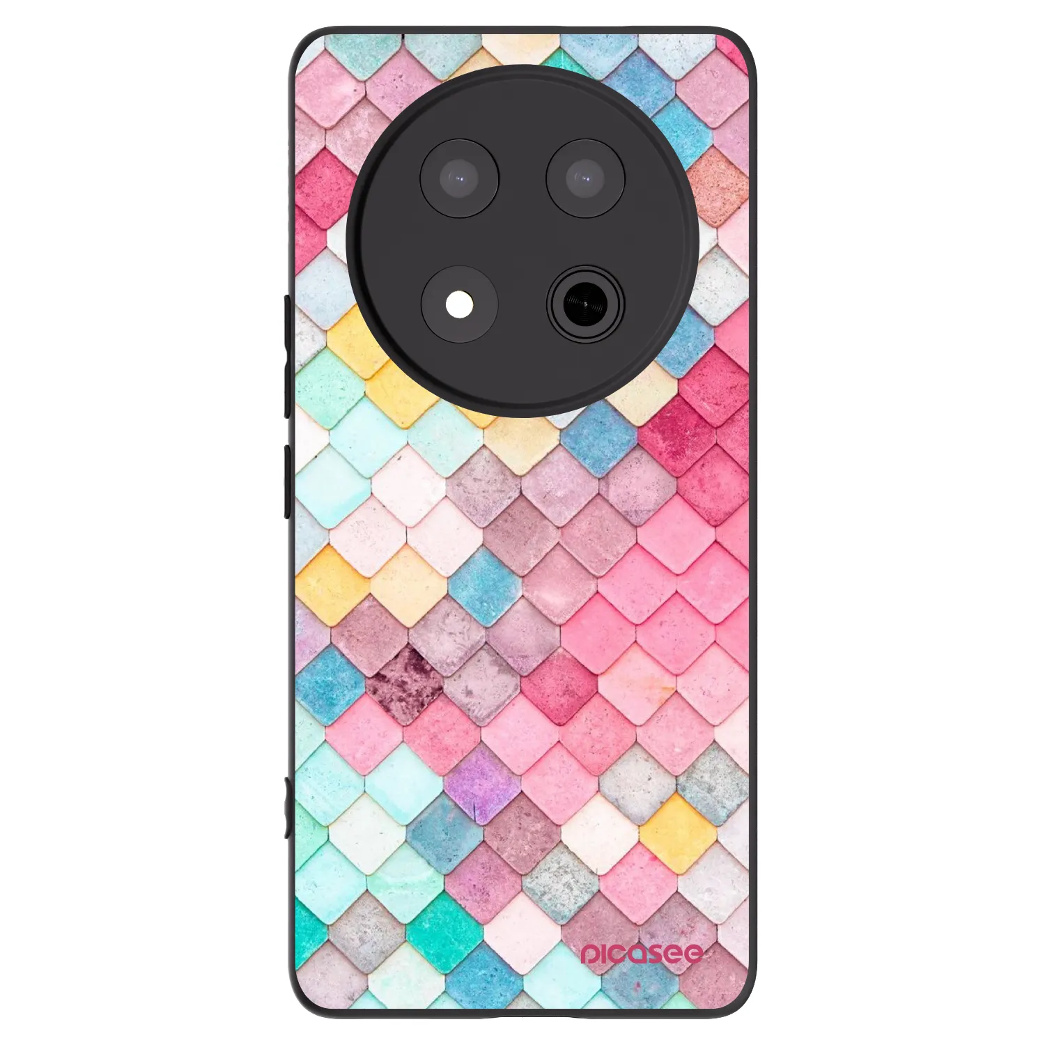 Picasee fekete szilikon tok az alábbi mobiltelefonokra Honor Magic7 Lite 5G - Colorful roof