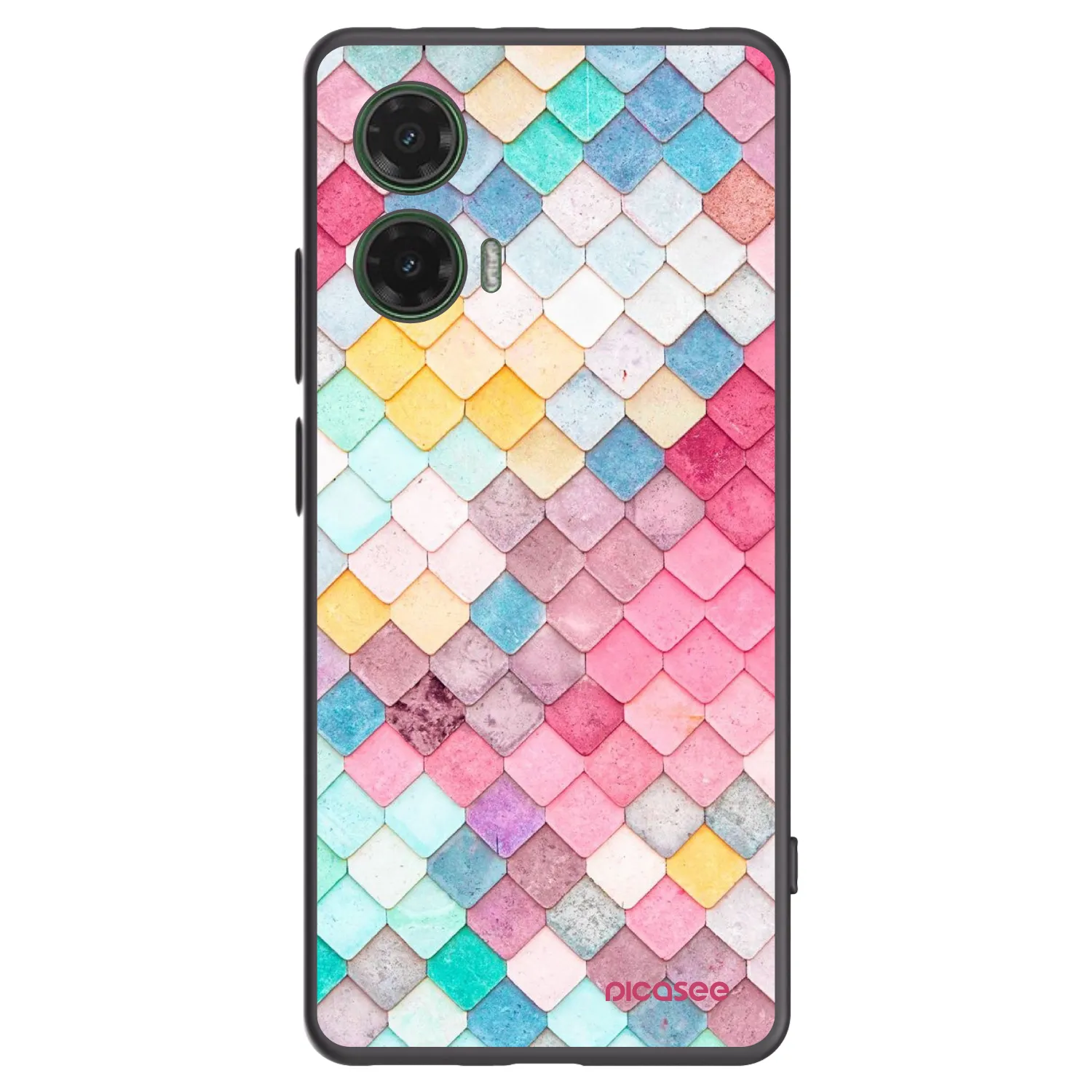 Picasee fekete szilikon tok az alábbi mobiltelefonokra Motorola Moto G35 5G - Colorful roof