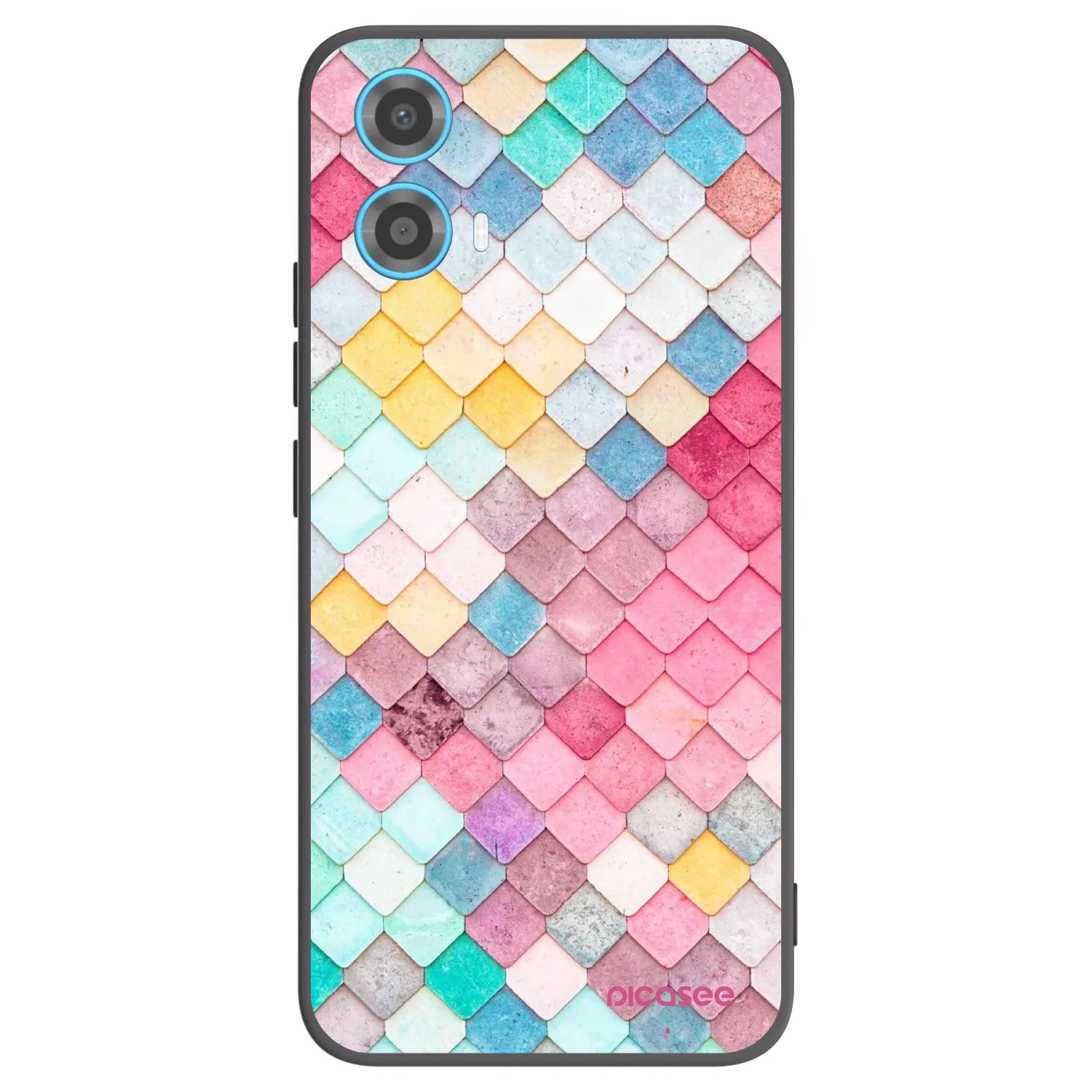 Picasee fekete szilikon tok az alábbi mobiltelefonokra Motorola Moto G34 5G - Colorful roof
