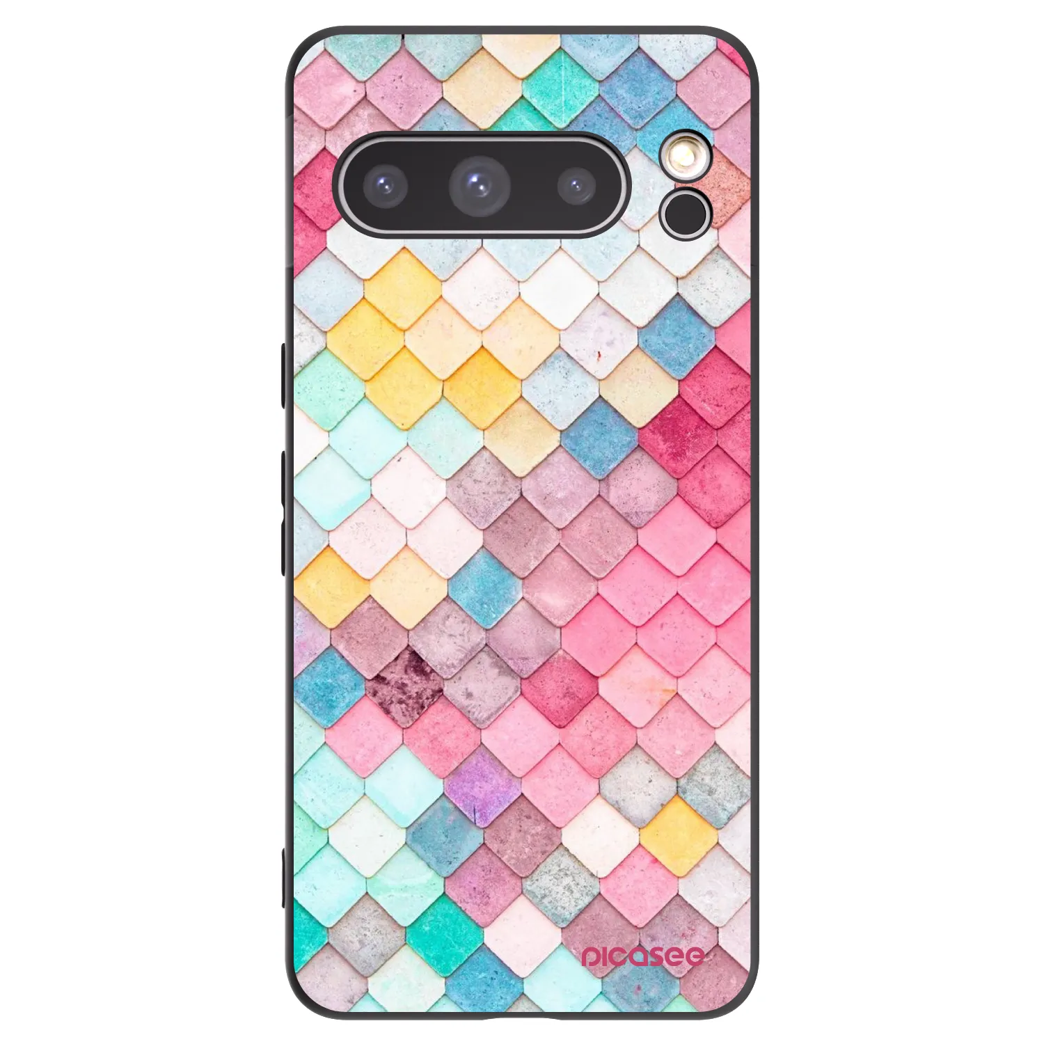 Picasee fekete szilikon tok az alábbi mobiltelefonokra Google Pixel 8 Pro - Colorful roof