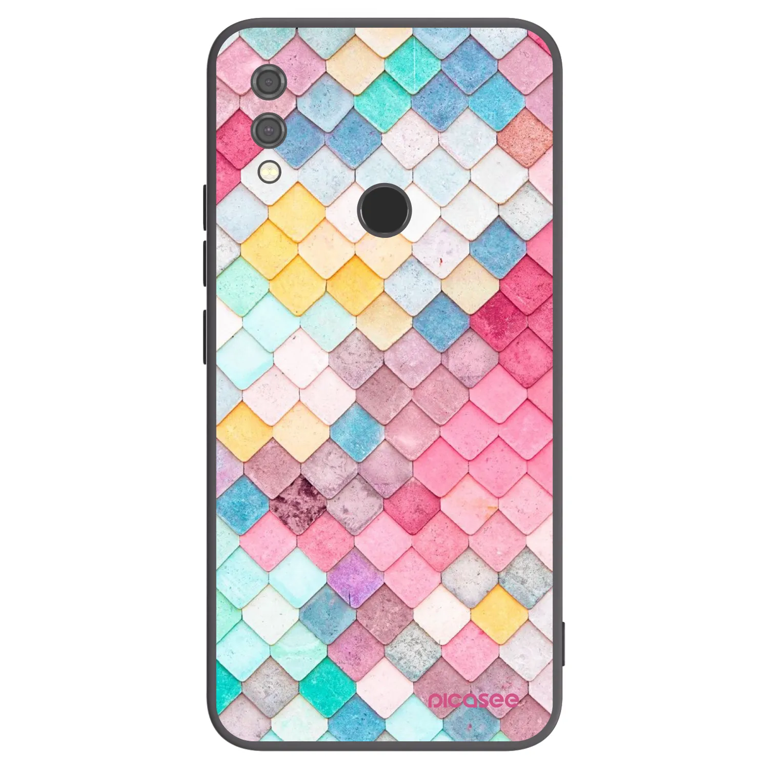 Picasee fekete szilikon tok az alábbi mobiltelefonokra Xiaomi Redmi Note 7 - Colorful roof