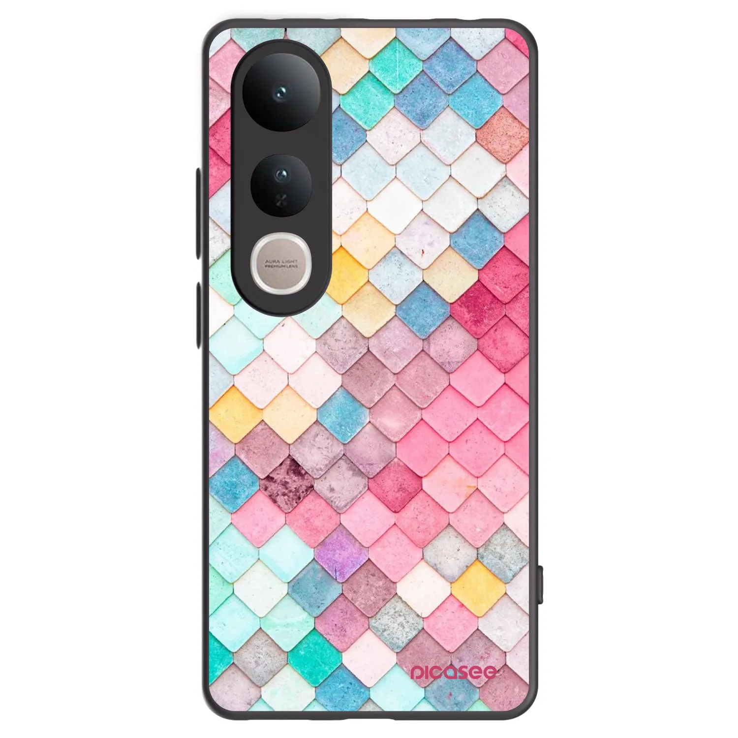 Picasee fekete szilikon tok az alábbi mobiltelefonokra Vivo V50 Lite 5G - Colorful roof