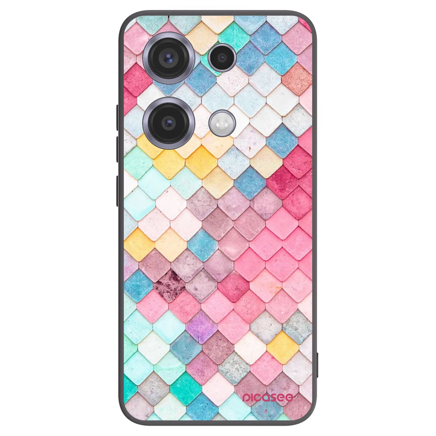 Picasee fekete szilikon tok az alábbi mobiltelefonokra Xiaomi Redmi Note 14S - Colorful roof