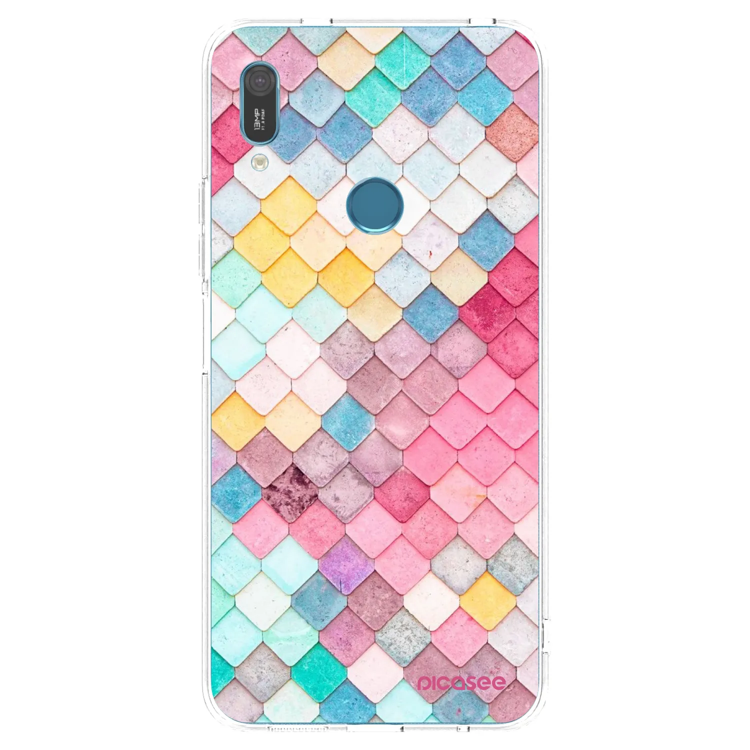 Picasee átlátszó szilikon tok az alábbi mobiltelefonokra Huawei Y6 2019 - Colorful roof