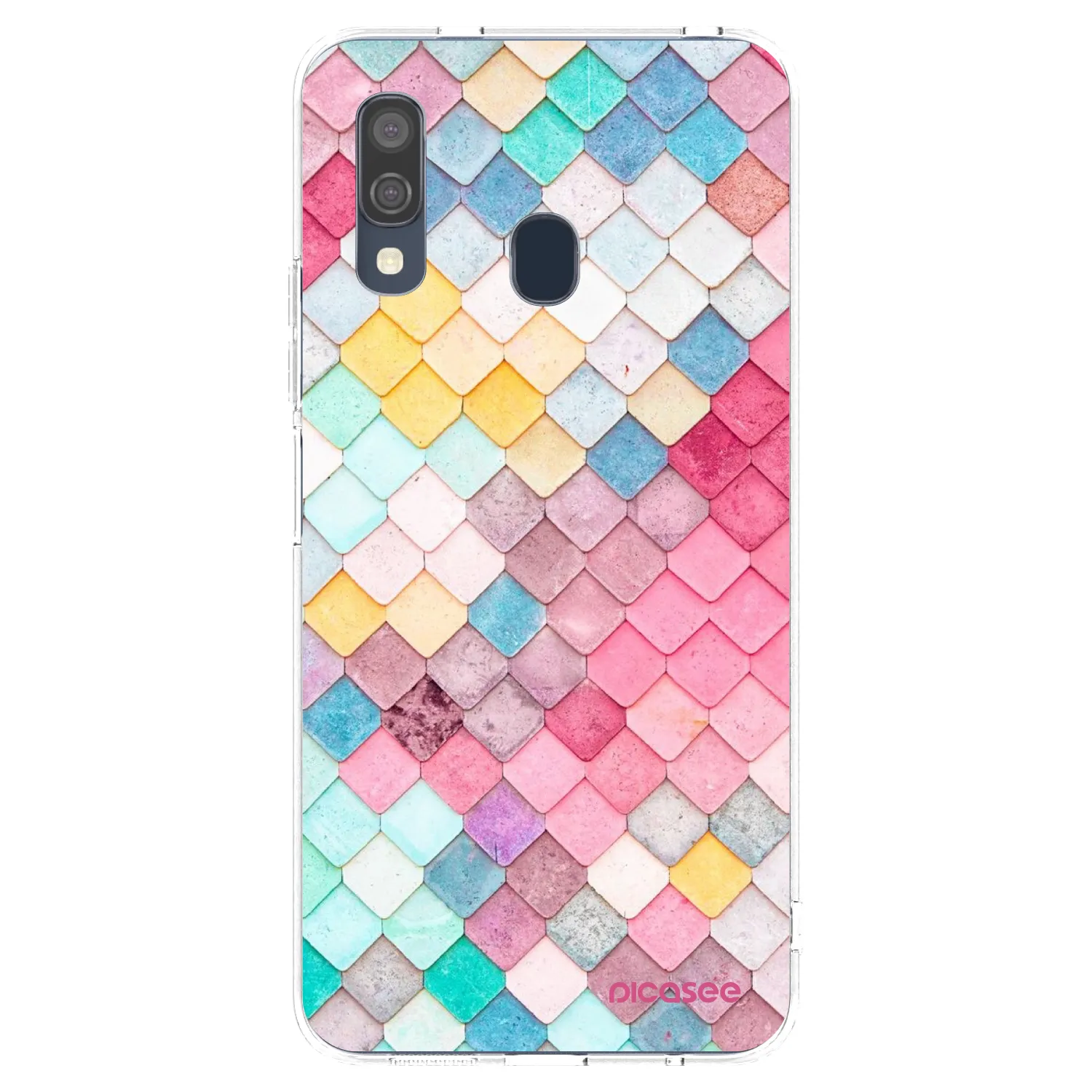Picasee átlátszó szilikon tok az alábbi mobiltelefonokra Samsung Galaxy A40 A405F - Colorful roof