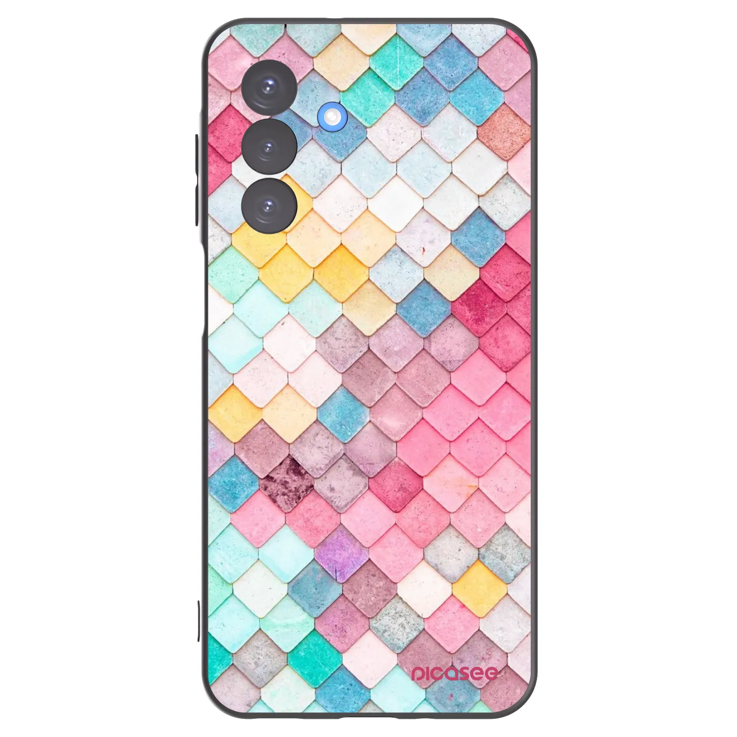 Picasee fekete szilikon tok az alábbi mobiltelefonokra Samsung Galaxy A17 5G - Colorful roof