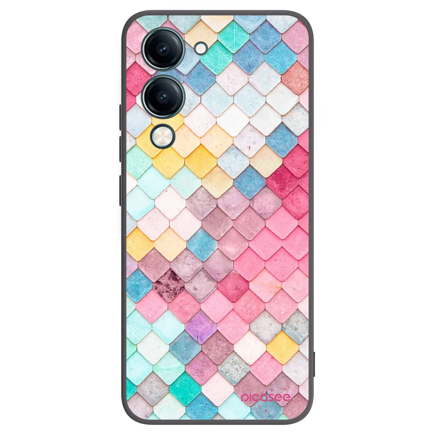 Picasee fekete szilikon tok az alábbi mobiltelefonokra Vivo Y29s 5G - Colorful roof