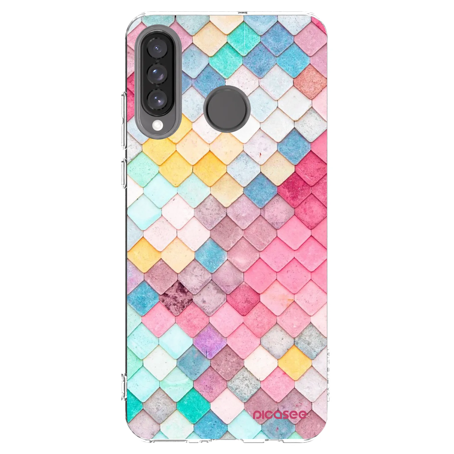 Picasee átlátszó szilikon tok az alábbi mobiltelefonokra Huawei P30 Lite - Colorful roof