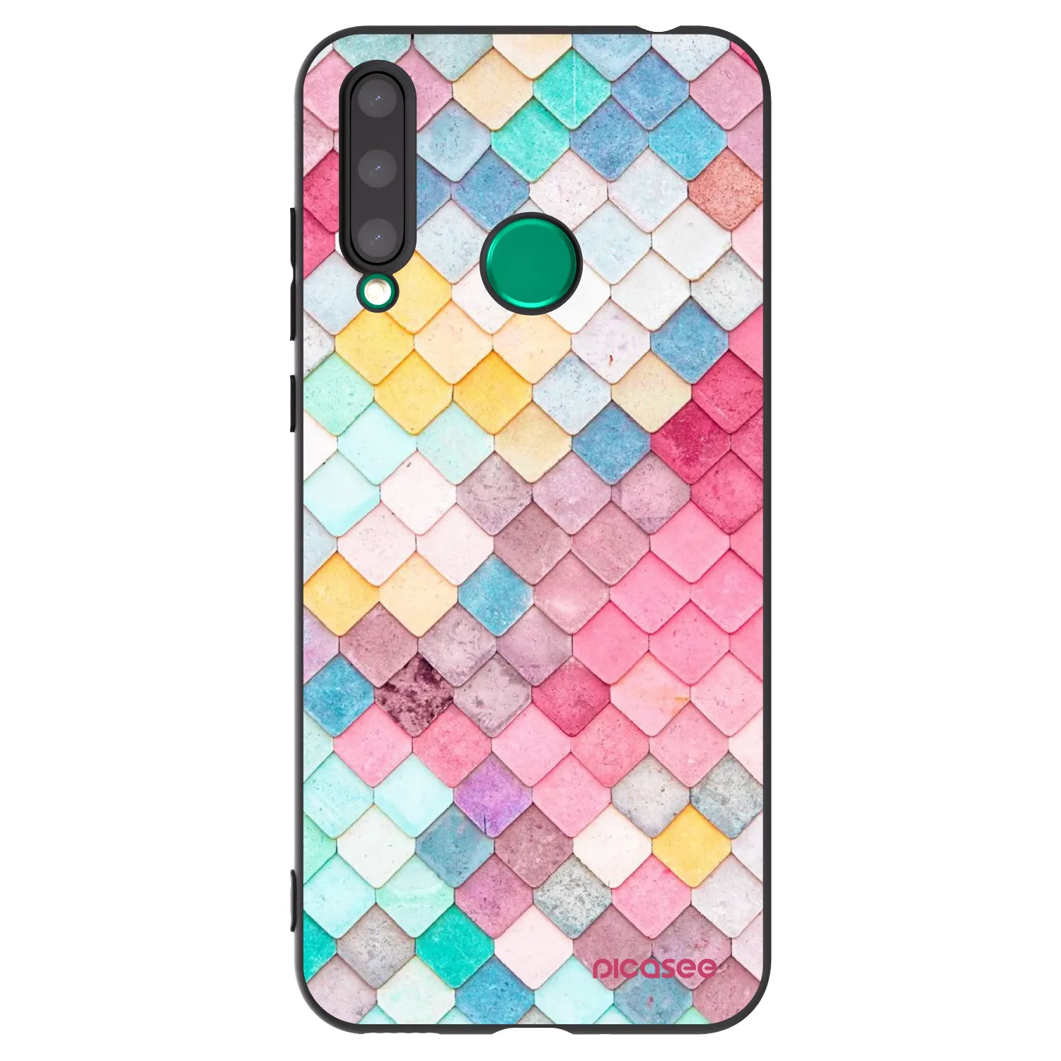 Picasee fekete szilikon tok az alábbi mobiltelefonokra Honor 20 Lite - Colorful roof