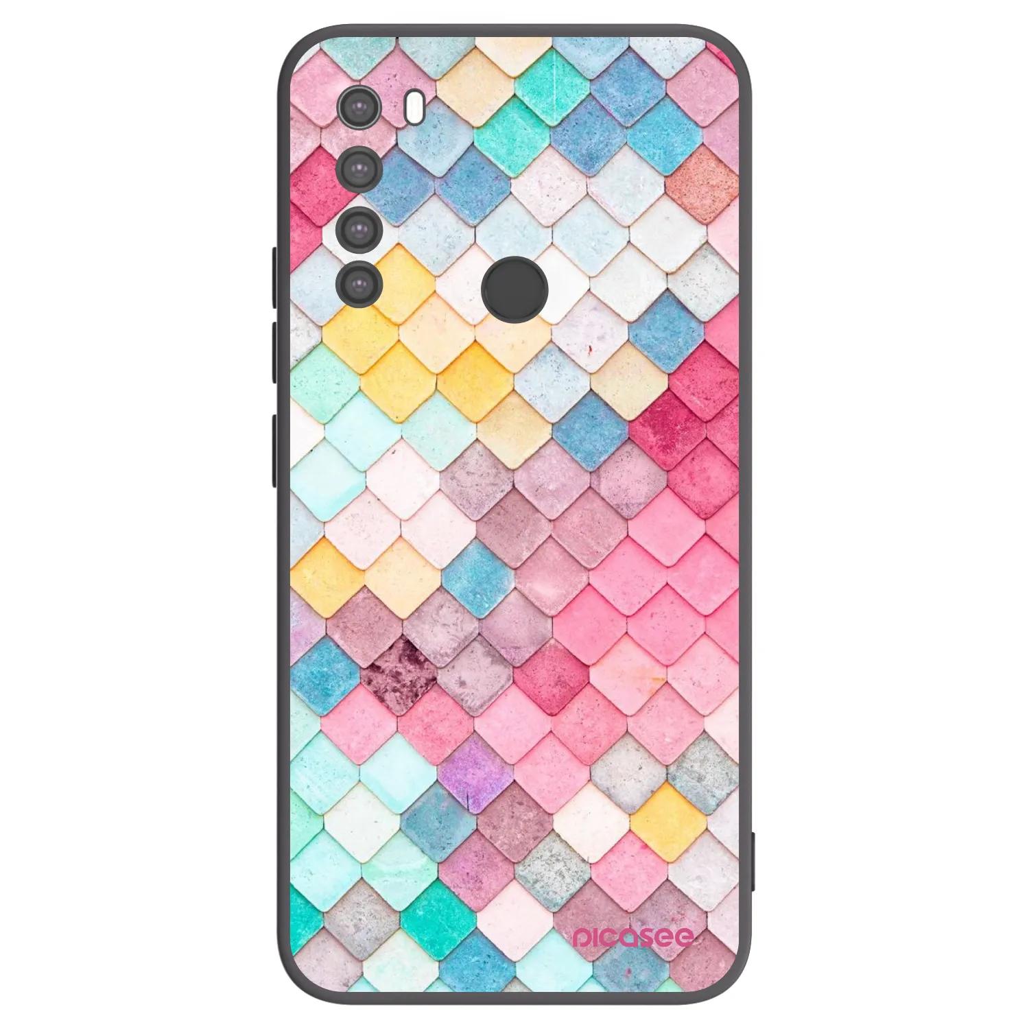 Picasee fekete szilikon tok az alábbi mobiltelefonokra Xiaomi Redmi Note 8 - Colorful roof