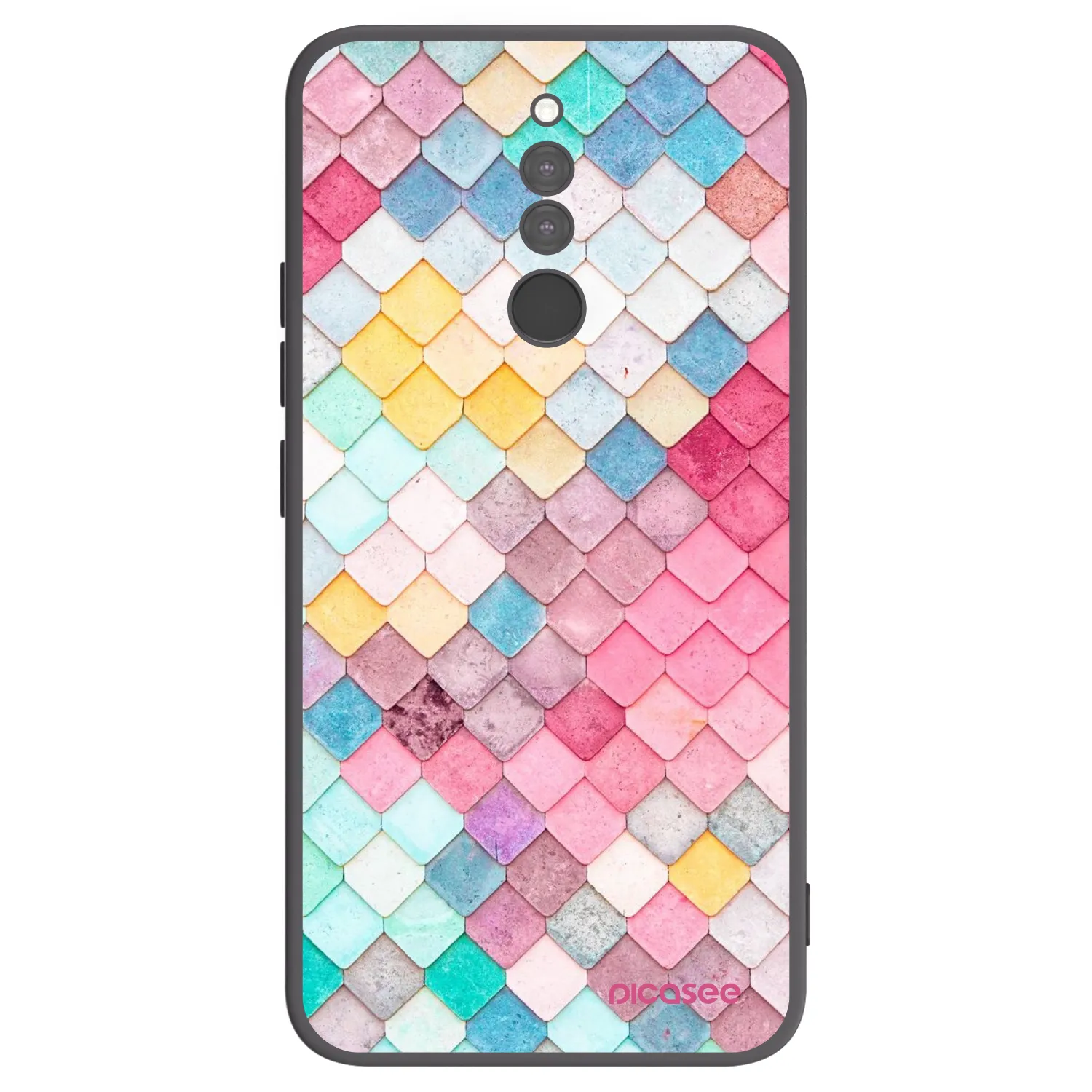 Picasee fekete szilikon tok az alábbi mobiltelefonokra Xiaomi Redmi 8 - Colorful roof