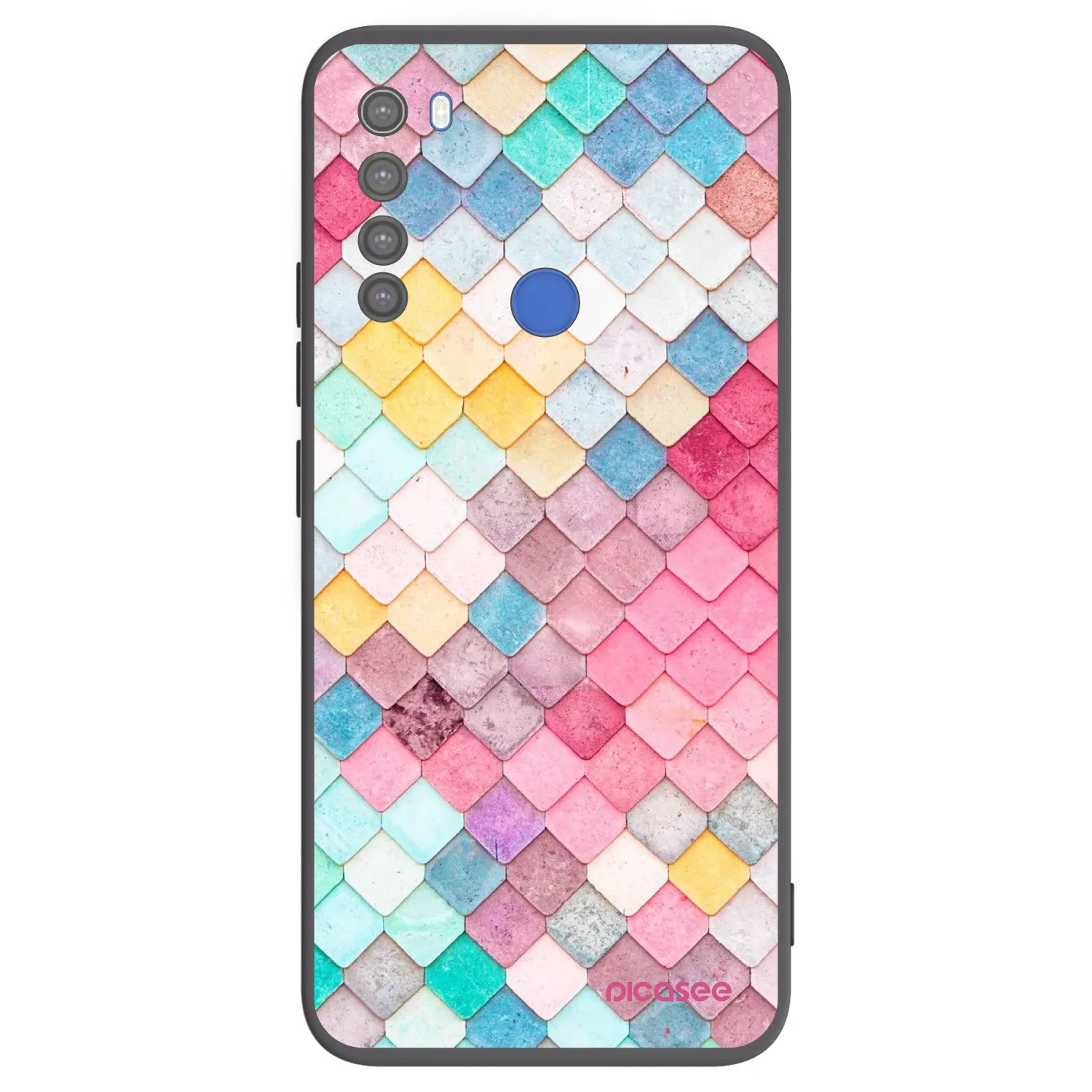 Picasee fekete szilikon tok az alábbi mobiltelefonokra Xiaomi Redmi Note 8T - Colorful roof