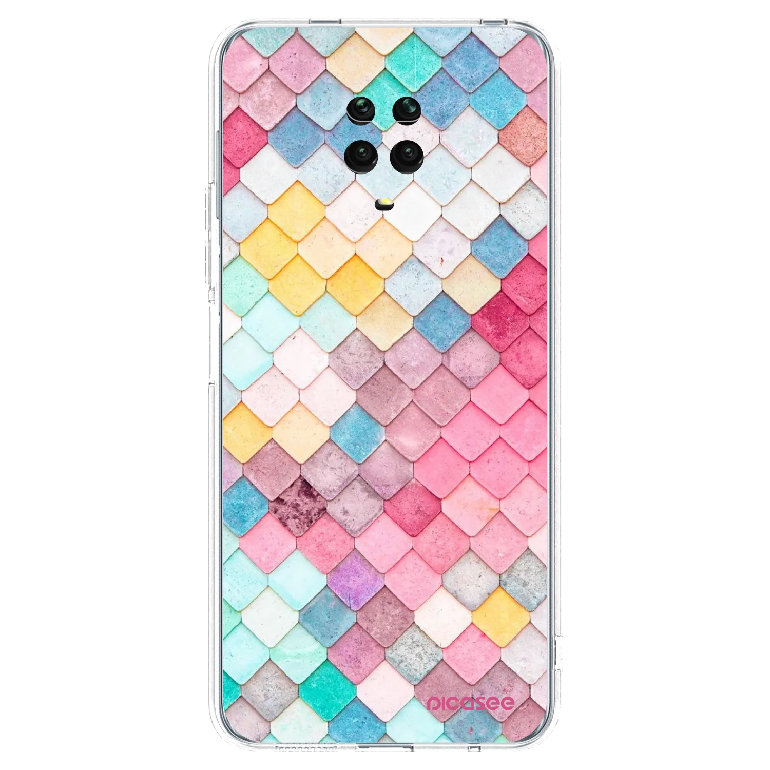 Picasee átlátszó szilikon tok az alábbi mobiltelefonokra Xiaomi Redmi Note 9S - Colorful roof