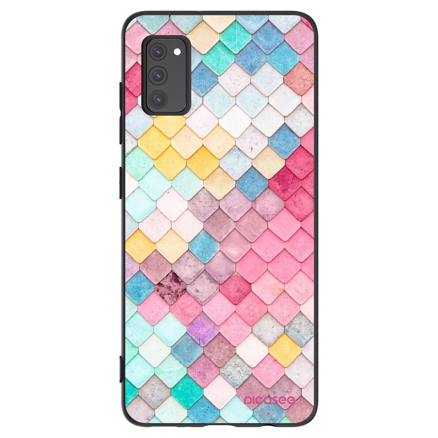 Picasee fekete szilikon tok az alábbi mobiltelefonokra Samsung Galaxy A41 A415F - Colorful roof