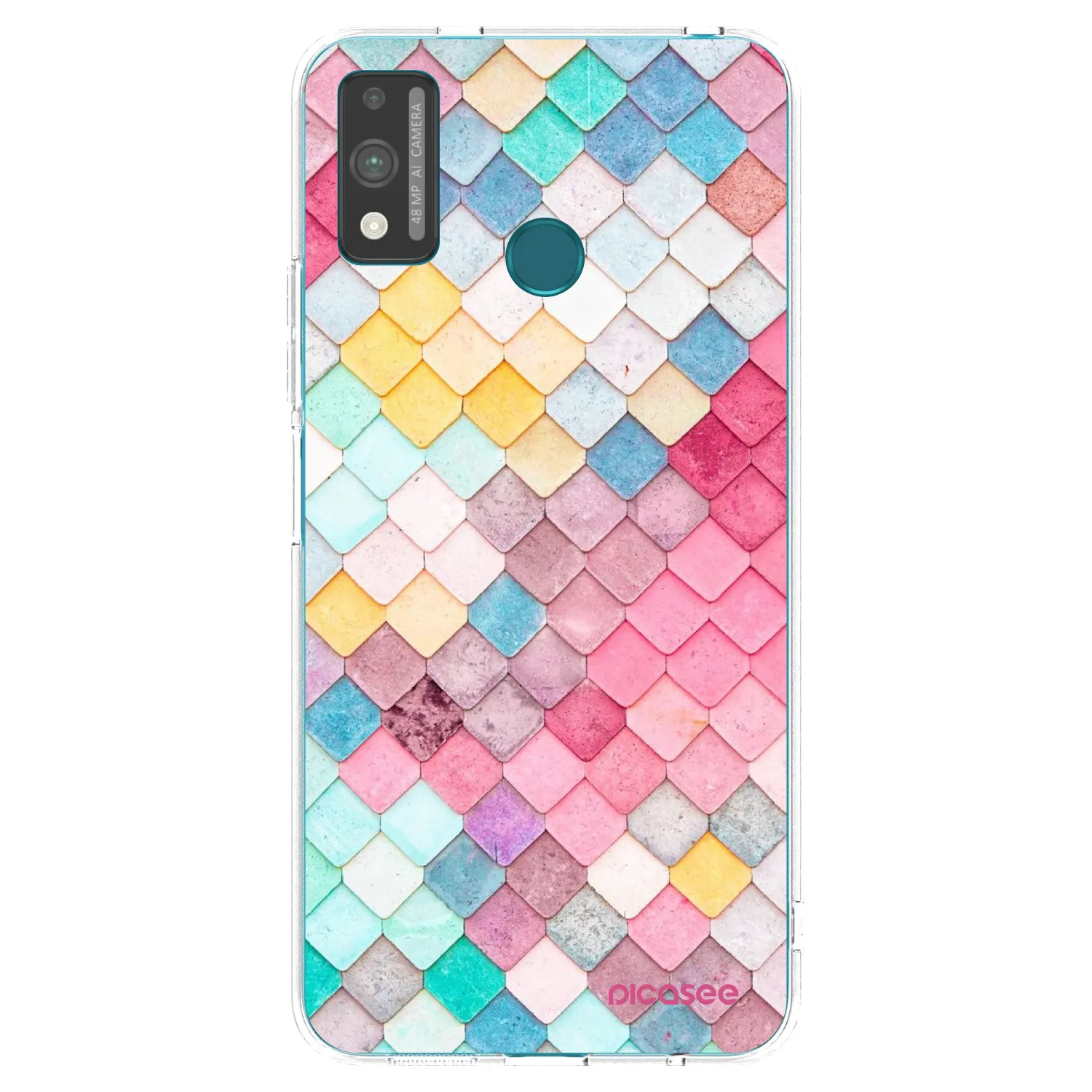 Picasee átlátszó szilikon tok az alábbi mobiltelefonokra Honor 9X Lite - Colorful roof