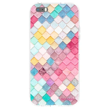 Picasee átlátszó szilikon tok az alábbi mobiltelefonokra Apple iPhone 5/5S/SE - Colorful roof