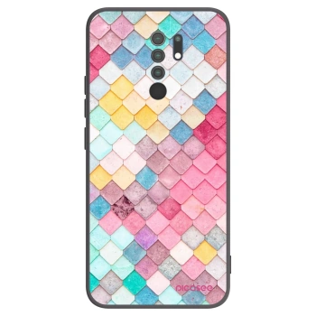 Picasee fekete szilikon tok az alábbi mobiltelefonokra Xiaomi Redmi 9 - Colorful roof