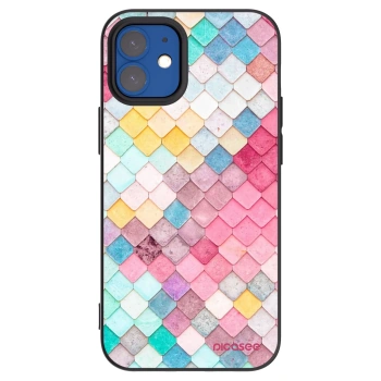 Picasee fekete szilikon tok az alábbi mobiltelefonokra Apple iPhone 12 mini - Colorful roof