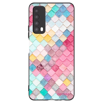 Picasee fekete szilikon tok az alábbi mobiltelefonokra Huawei P Smart 2021 - Colorful roof