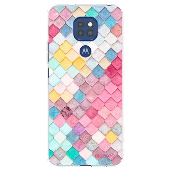 Picasee átlátszó szilikon tok az alábbi mobiltelefonokra Motorola Moto G9 Play - Colorful roof