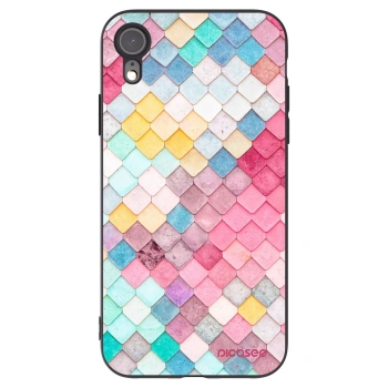 Picasee fekete szilikon tok az alábbi mobiltelefonokra Apple iPhone XR - Colorful roof