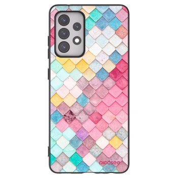Picasee fekete szilikon tok az alábbi mobiltelefonokra Samsung Galaxy A52s 5G A528B - Colorful roof