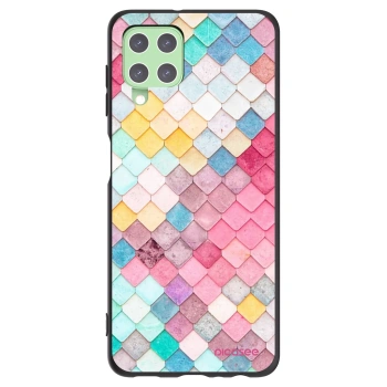 Picasee fekete szilikon tok az alábbi mobiltelefonokra Samsung Galaxy A22 A225F 4G - Colorful roof