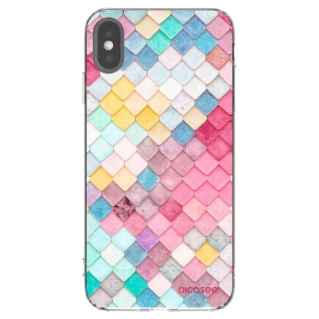 Picasee átlátszó szilikon tok az alábbi mobiltelefonokra Apple iPhone XS Max - Colorful roof