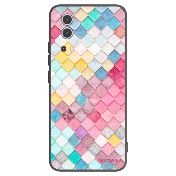 Picasee fekete szilikon tok az alábbi mobiltelefonokra Vivo Y72 5G - Colorful roof