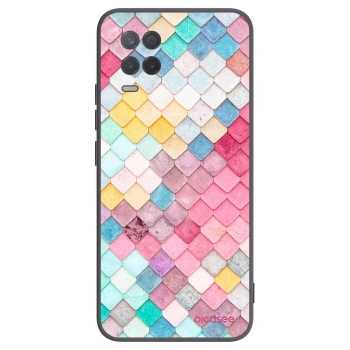 Picasee fekete szilikon tok az alábbi mobiltelefonokra Realme 8 5G - Colorful roof
