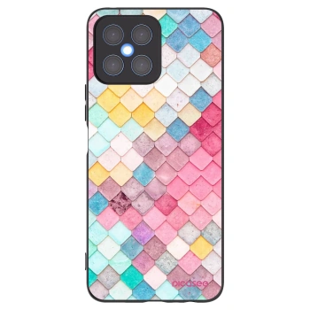 Picasee fekete szilikon tok az alábbi mobiltelefonokra Honor X8 4G - Colorful roof