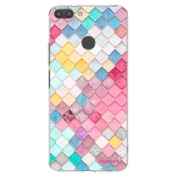 Picasee átlátszó szilikon tok az alábbi mobiltelefonokra Huawei P Smart - Colorful roof