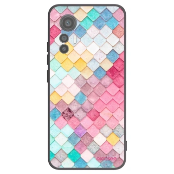 Picasee fekete szilikon tok az alábbi mobiltelefonokra Xiaomi 12 Lite - Colorful roof