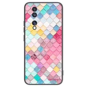 Picasee fekete szilikon tok az alábbi mobiltelefonokra Honor 70 - Colorful roof