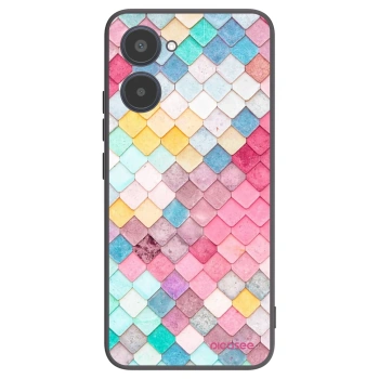 Picasee fekete szilikon tok az alábbi mobiltelefonokra Realme 10 4G - Colorful roof