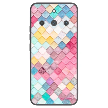 Picasee fekete szilikon tok az alábbi mobiltelefonokra Realme 11 Pro+ - Colorful roof