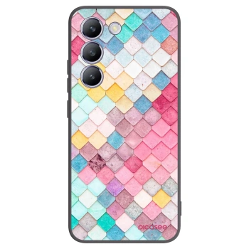 Picasee fekete szilikon tok az alábbi mobiltelefonokra Vivo V40 SE 5G - Colorful roof