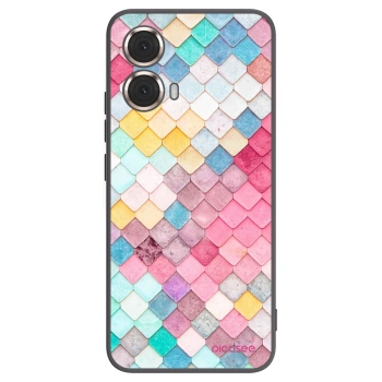 Picasee fekete szilikon tok az alábbi mobiltelefonokra Motorola Moto G85 - Colorful roof