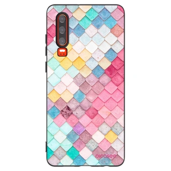 Picasee fekete szilikon tok az alábbi mobiltelefonokra Huawei P30 - Colorful roof