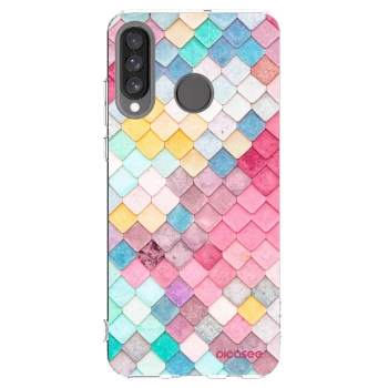 Picasee átlátszó szilikon tok az alábbi mobiltelefonokra Huawei P30 Lite - Colorful roof
