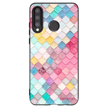 Picasee fekete szilikon tok az alábbi mobiltelefonokra Huawei P30 Lite - Colorful roof
