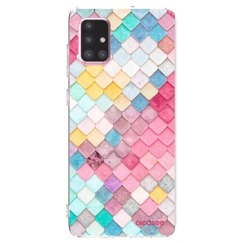 Picasee átlátszó szilikon tok az alábbi mobiltelefonokra Samsung Galaxy A71 A715F - Colorful roof