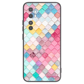 Picasee fekete szilikon tok az alábbi mobiltelefonokra Xiaomi Mi Note 10 Lite - Colorful roof